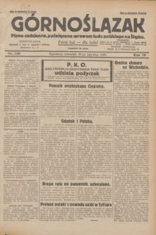 Górnoślązak : pismo codzienne, poświęcone sprawom ludu polskiego na Śląsku.R.28, nr 140 (20 czerwca 1929) + dod.