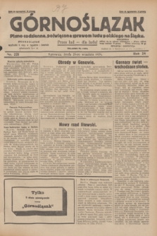 Górnoślązak : pismo codzienne, poświęcone sprawom ludu polskiego na Śląsku.R.28, nr 221 (25 września 1929) + dod.