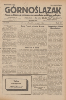 Górnoślązak : pismo codzienne, poświęcone sprawom ludu polskiego na Śląsku.R.28, nr 224 (28 września 1929) + dod.