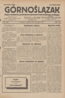 Górnoślązak : pismo codzienne, poświęcone sprawom ludu polskiego na Śląsku.R.28, nr 225 (29 września 1929) + dod.