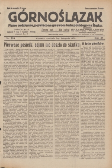 Górnoślązak : pismo codzienne, poświęcone sprawom ludu polskiego na Śląsku.R.28, nr 254 (3 listopada 1929) + dod.