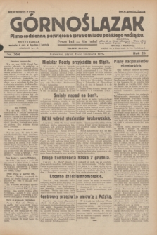 Górnoślązak : pismo codzienne, poświęcone sprawom ludu polskiego na Śląsku.R.28, nr 264 (15 listopada 1929) + dod.