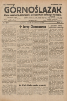 Górnoślązak : pismo codzienne, poświęcone sprawom ludu polskiego na Śląsku.R.28, nr 273 (26 listopada 1929) + dod.