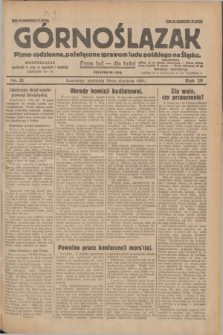 Górnoślązak : pismo codzienne, poświęcone sprawom ludu polskiego na Śląsku.R.29, nr 21 (26 stycznia 1930) + dod.