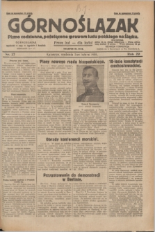 Górnoślązak : pismo codzienne, poświęcone sprawom ludu polskiego na Śląsku.R.29, nr 27 (2 lutego 1930) + dod.