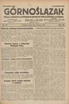 Górnoślązak : pismo codzienne, poświęcone sprawom ludu polskiego na Śląsku.R.29, nr 94 (23 kwietnia 1930) + dod.