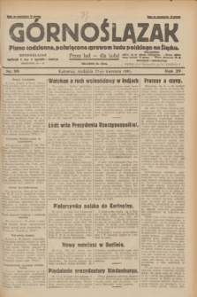 Górnoślązak : pismo codzienne, poświęcone sprawom ludu polskiego na Śląsku.R.29, nr 98 (27 kwietnia 1930) + dod.