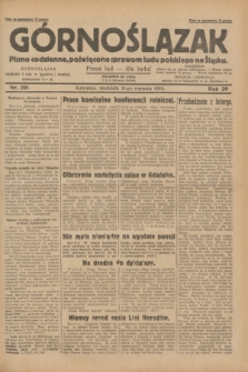 Górnoślązak : pismo codzienne, poświęcone sprawom ludu polskiego na Śląsku.R.29, nr 201 (31 sierpnia 1930) + dod.