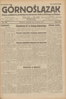 Górnoślązak : pismo codzienne, poświęcone sprawom ludu polskiego na Śląsku.R.29, nr 210 (11 września 1930) + dod.