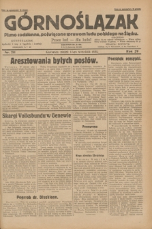 Górnoślązak : pismo codzienne, poświęcone sprawom ludu polskiego na Śląsku.R.29, nr 211 (12 września 1930)