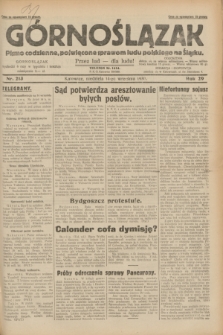Górnoślązak : pismo codzienne, poświęcone sprawom ludu polskiego na Śląsku.R.29, nr 213 (14 września 1930)