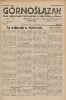 Górnoślązak : pismo codzienne, poświęcone sprawom ludu polskiego na Śląsku.R.29, nr 215 (17 września 1930) + dod.