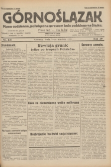Górnoślązak : pismo codzienne, poświęcone sprawom ludu polskiego na Śląsku.R.29, nr 221 (24 września 1930)