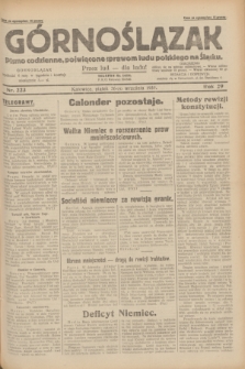Górnoślązak : pismo codzienne, poświęcone sprawom ludu polskiego na Śląsku.R.29, nr 223 (26 września 1930)