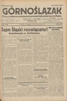 Górnoślązak : pismo codzienne, poświęcone sprawom ludu polskiego na Śląsku.R.29, nr 225 (28 września 1930)