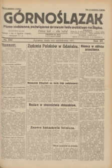 Górnoślązak : pismo codzienne, poświęcone sprawom ludu polskiego na Śląsku.R.29, nr 233 (8 października 1930)