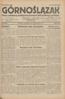Górnoślązak : pismo codzienne, poświęcone sprawom ludu polskiego na Śląsku.R.29, nr 234 (9 października 1930) + dod.