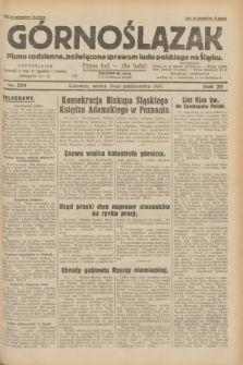 Górnoślązak : pismo codzienne, poświęcone sprawom ludu polskiego na Śląsku.R.29, nr 250 (28 października 1930)