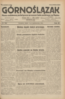 Górnoślązak : pismo codzienne, poświęcone sprawom ludu polskiego na Śląsku.R.29, nr 253 (31 października 1930) + dod.