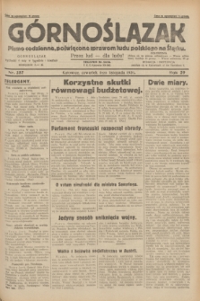 Górnoślązak : pismo codzienne, poświęcone sprawom ludu polskiego na Śląsku.R.29, nr 257 (6 listopada 1930)