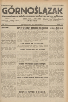 Górnoślązak : pismo codzienne, poświęcone sprawom ludu polskiego na Śląsku.R.29, nr 259 (8 listopada 1930) + dod.