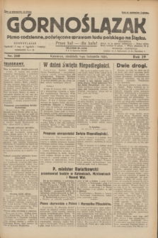 Górnoślązak : pismo codzienne, poświęcone sprawom ludu polskiego na Śląsku.R.29, nr 260 (9 listopada 1930) + dod.