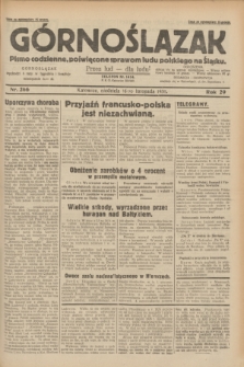 Górnoślązak : pismo codzienne, poświęcone sprawom ludu polskiego na Śląsku.R.29, nr 266 (16 listopada 1930)