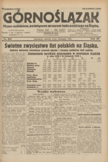 Górnoślązak : pismo codzienne, poświęcone sprawom ludu polskiego na Śląsku.R.29, nr 267 (18 listopada 1930)