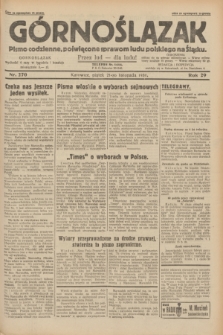 Górnoślązak : pismo codzienne, poświęcone sprawom ludu polskiego na Śląsku.R.29, nr 270 (21 listopada 1930)