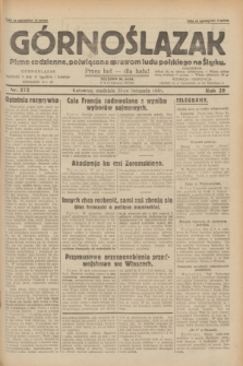 Górnoślązak : pismo codzienne, poświęcone sprawom ludu polskiego na Śląsku.R.29, nr 272 (23 listopada 1930)