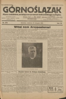 Górnoślązak : pismo codzienne, poświęcone sprawom ludu polskiego na Śląsku.R.29, nr 278 (30 listopada 1930) + dod.