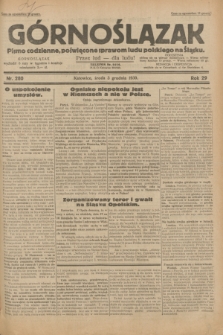 Górnoślązak : pismo codzienne, poświęcone sprawom ludu polskiego na Śląsku.R.29, nr 280 (3 grudnia 1930)
