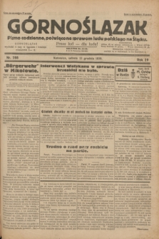 Górnoślązak : pismo codzienne, poświęcone sprawom ludu polskiego na Śląsku.R.29, nr 288 (13 grudnia 1930) + dod.