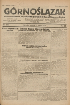 Górnoślązak : pismo codzienne, poświęcone sprawom ludu polskiego na Śląsku.R.29, nr 295 (21 grudnia 1930)