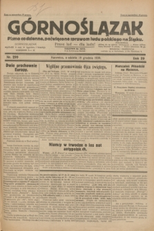 Górnoślązak : pismo codzienne, poświęcone sprawom ludu polskiego na Śląsku.R.29, nr 299 (28 grudnia 1930)