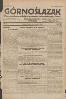 Górnoślązak : pismo codzienne, poświęcone sprawom ludu polskiego na Śląsku.R.30, nr 2 (3 stycznia 1931)