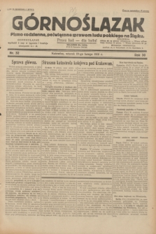 Górnoślązak : pismo codzienne, poświęcone sprawom ludu polskiego na Śląsku.R.30, nr 32 (10 lutego 1931)