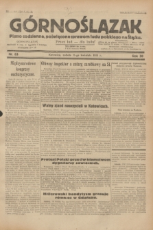 Górnoślązak : pismo codzienne, poświęcone sprawom ludu polskiego na Śląsku.R.30, nr 83 (11 kwietnia 1931)