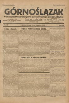 Górnoślązak : pismo codzienne, poświęcone sprawom ludu polskiego na Śląsku.R.30, nr 98 (29 kwietnia 1931)