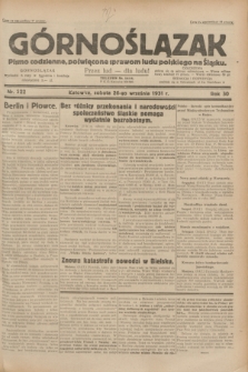 Górnoślązak : pismo codzienne, poświęcone sprawom ludu polskiego na Śląsku.R.30, nr 222 (26 września 1931)