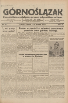 Górnoślązak : pismo codzienne, poświęcone sprawom ludu polskiego na Śląsku.R.30, nr 287 (12 grudnia 1931)