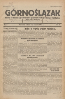 Górnoślązak : pismo codzienne, poświęcone sprawom ludu polskiego na Śląsku.R.31, nr 2 (2 stycznia 1932)