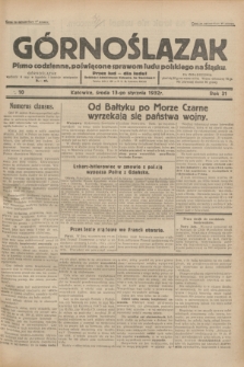 Górnoślązak : pismo codzienne, poświęcone sprawom ludu polskiego na Śląsku.R.31, nr 10 (13 stycznia 1932)