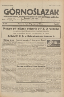 Górnoślązak : pismo codzienne, poświęcone sprawom ludu polskiego na Śląsku.R.31, nr 24 (29 stycznia 1932)