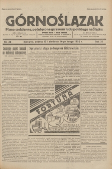 Górnoślązak : pismo codzienne, poświęcone sprawom ludu polskiego na Śląsku.R.31, nr 36 (13 i 14 lutego 1932)