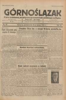 Górnoślązak : pismo codzienne, poświęcone sprawom ludu polskiego na Śląsku.R.31, nr 37 (15 lutego 1932)