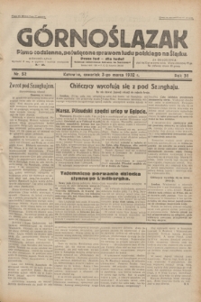 Górnoślązak : pismo codzienne, poświęcone sprawom ludu polskiego na Śląsku.R.31, nr 52 (3 marca 1932)