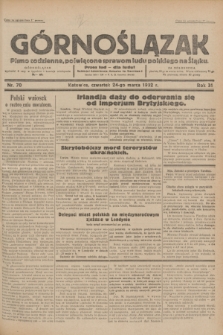 Górnoślązak : pismo codzienne, poświęcone sprawom ludu polskiego na Śląsku.R.31, nr 70 (24 marca 1932)
