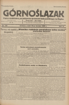Górnoślązak : pismo codzienne, poświęcone sprawom ludu polskiego na Śląsku.R.31, nr 100 (29 kwietnia 1932)
