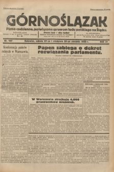 Górnoślązak : pismo codzienne, poświęcone sprawom ludu polskiego na Śląsku.R.31, nr 197 (27 i 28 sierpnia 1932)